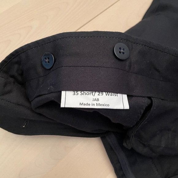 JAB Men's Wool Black Dress Pants 35 Short / 29 Waist - Picture 7 of 9